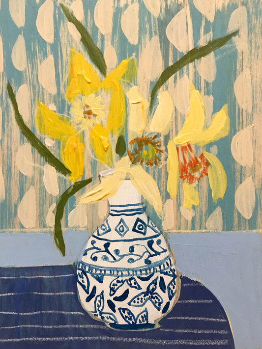 DAFFODILS - FLOWERS FOR SAVANNAH - 9X12"