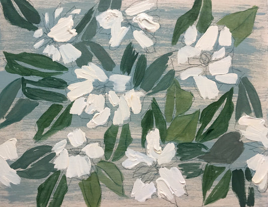GARDENIAS - FLOWERS FOR CLAIRE - 11X14"
