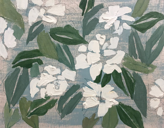 GARDENIAS - FLOWERS FOR MEGAN - 11X14"