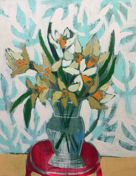 DAFFODILS - FLOWERS FOR FRANNIE - 24X30"