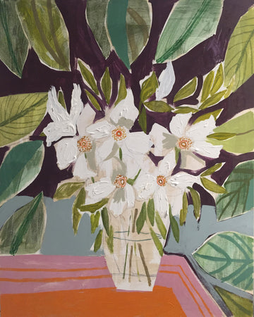 CHEROKEE ROSES - FLOWERS FOR EMMA - 24X30"