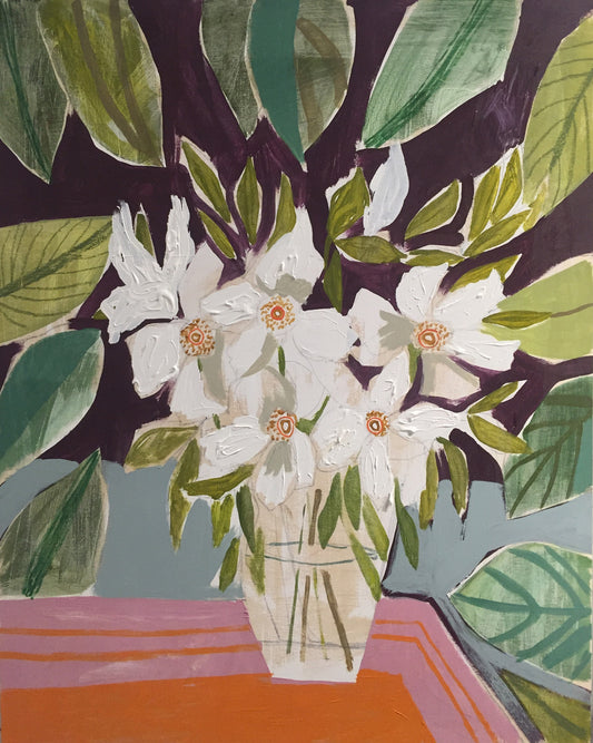 CHEROKEE ROSES - FLOWERS FOR EMMA - 24X30"