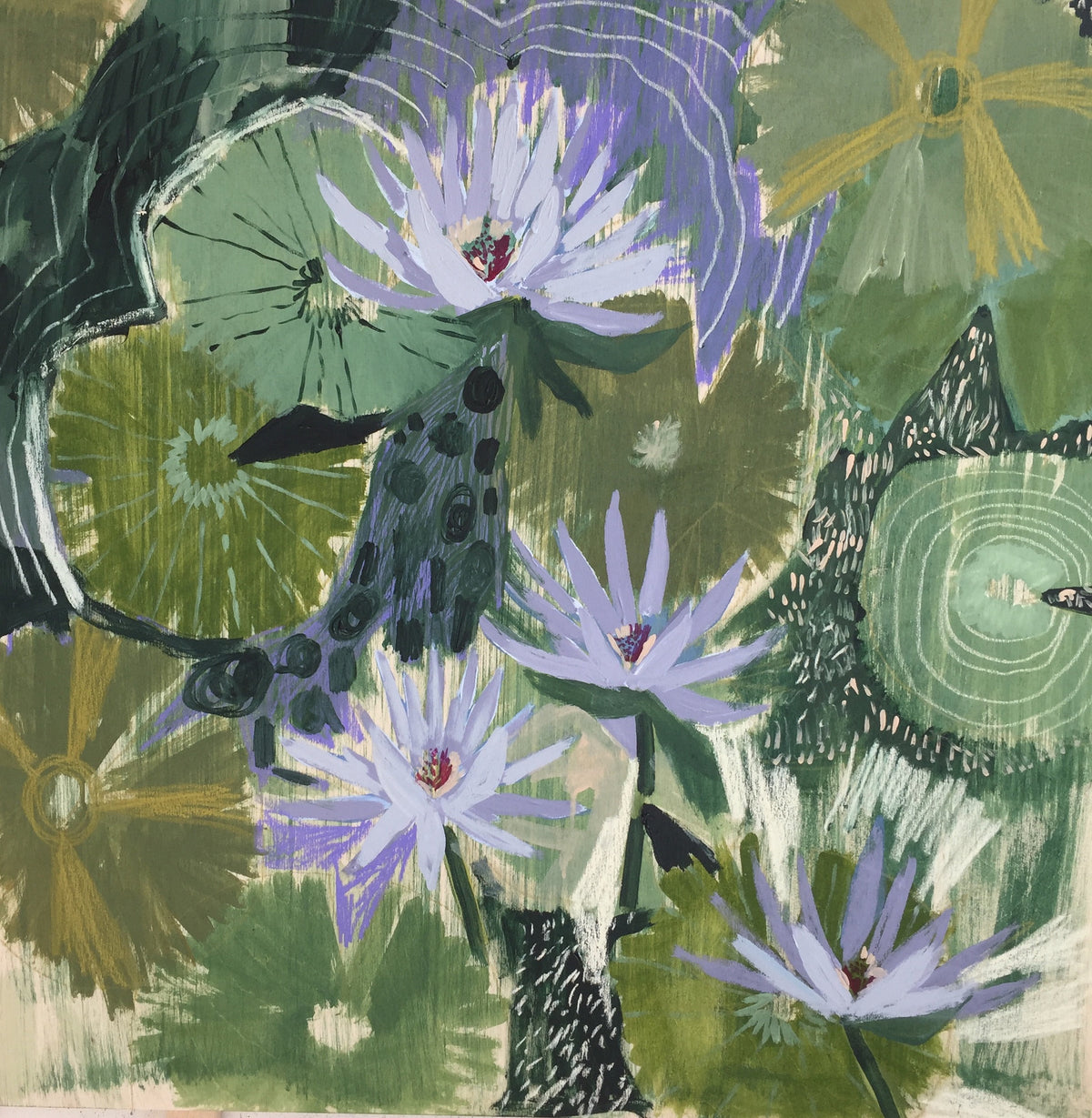 AQUATIC PLANTS NO.1 - 30X30"