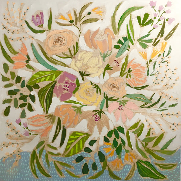 FLOWERS FOR CABBEL - 36X36