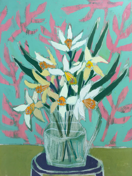 DAFFODILS - FLOWERS FOR CAMILLE - 24X30"