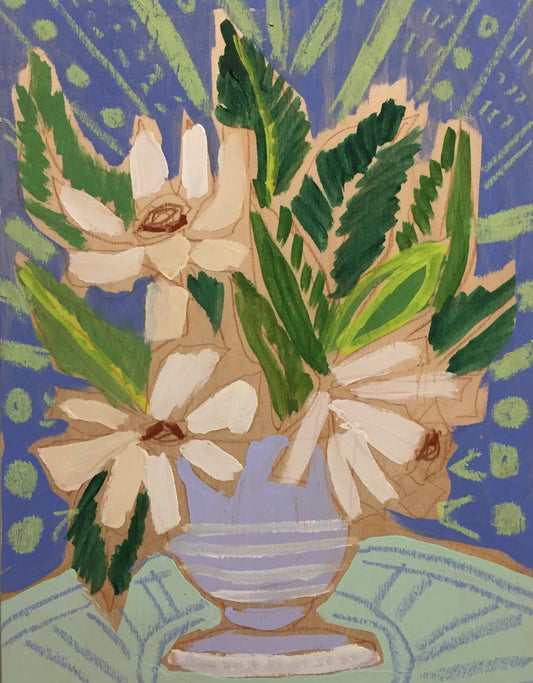 GARDENIAS - FLOWERS FOR JILL - 9x12