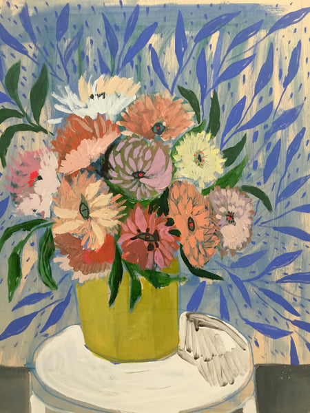 CHRYSANTHEMUMS - FLOWERS FOR KENDALL - 24X30"