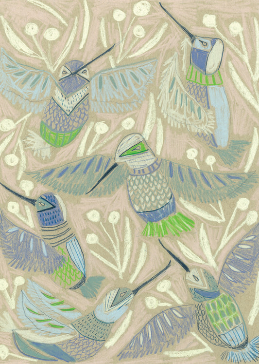 "H" is for Hummingbird - Print