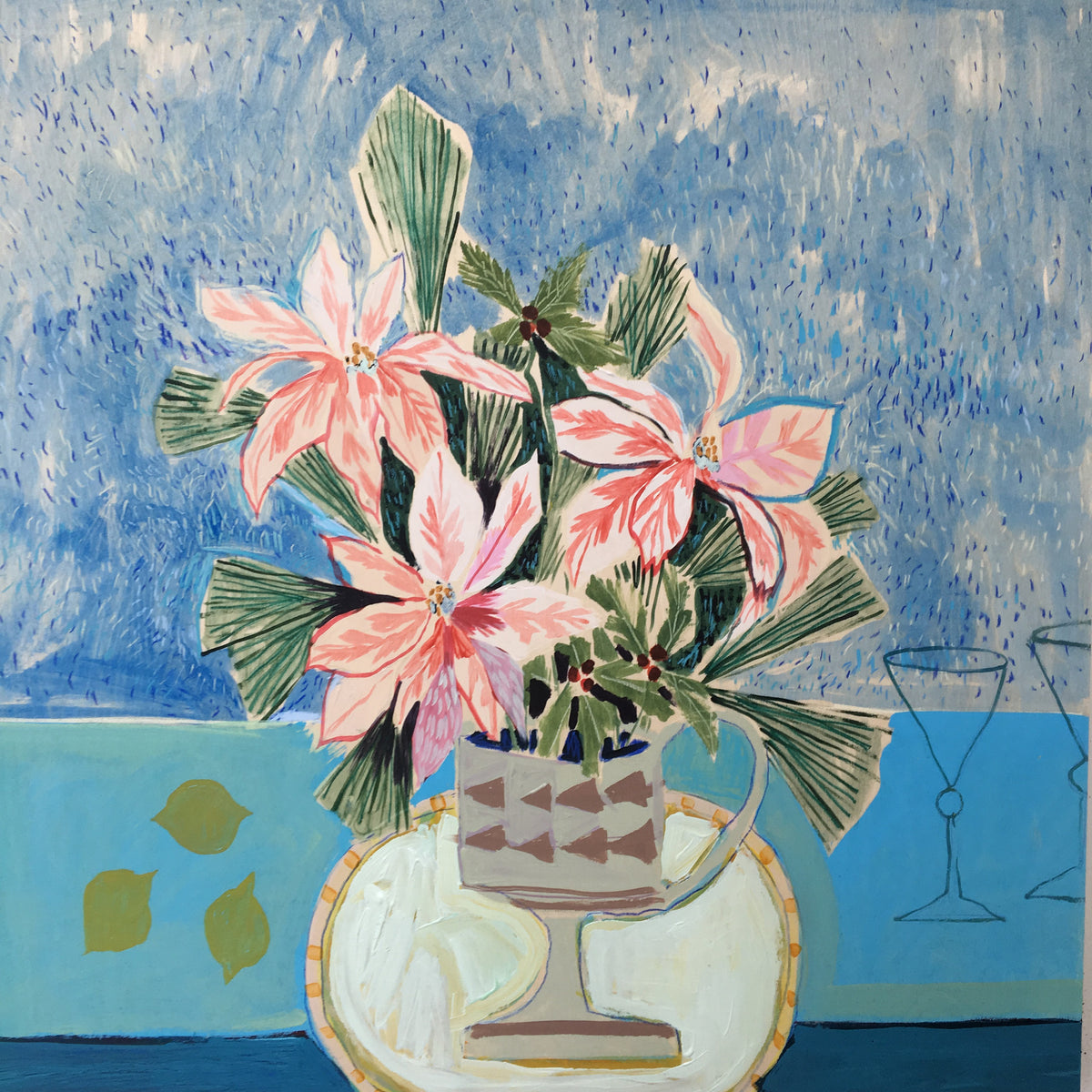 Flowers for Polly - 36x36