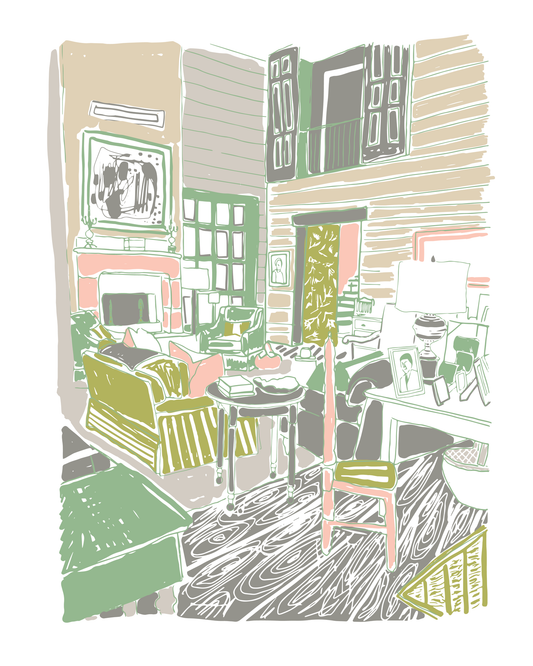 My Mother's Living Room - Silkscreen Print