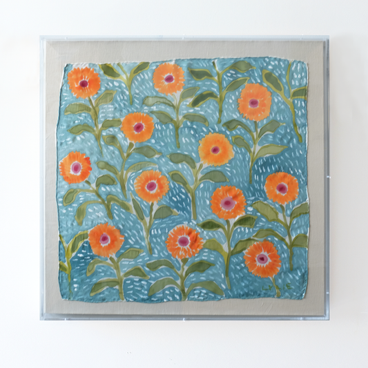 Framed Silk No. 14 - 24 x 24