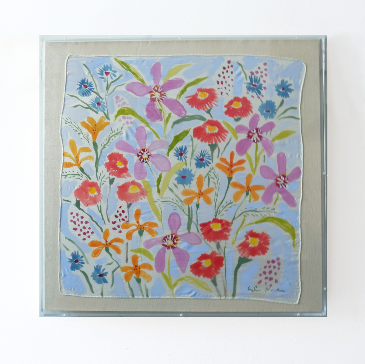 Framed Silk No. 18 - 24 x 24
