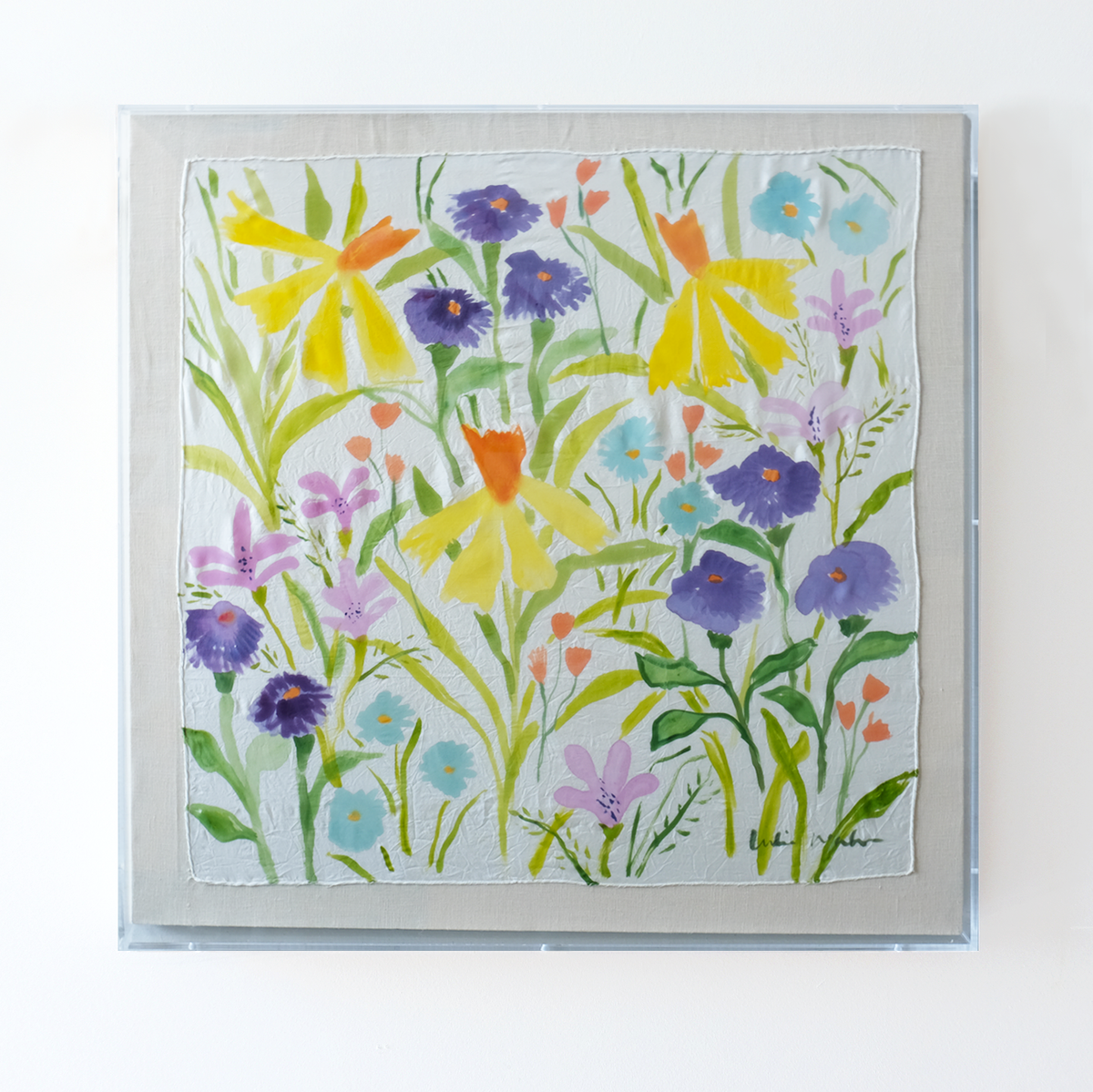 Framed Silk No. 29 - 24 x 24