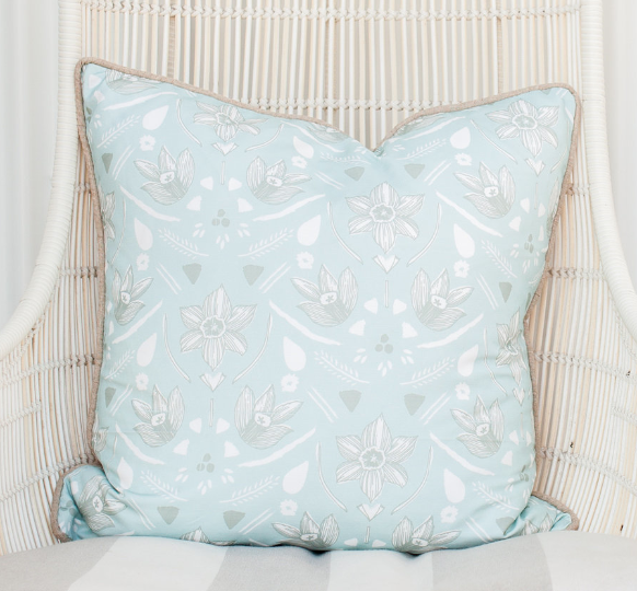 Minty Daffodils Pillow