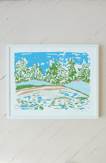 View of the Cotton Field - Silkscreen Print