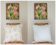 LILIES & HEXAGON PILLOW