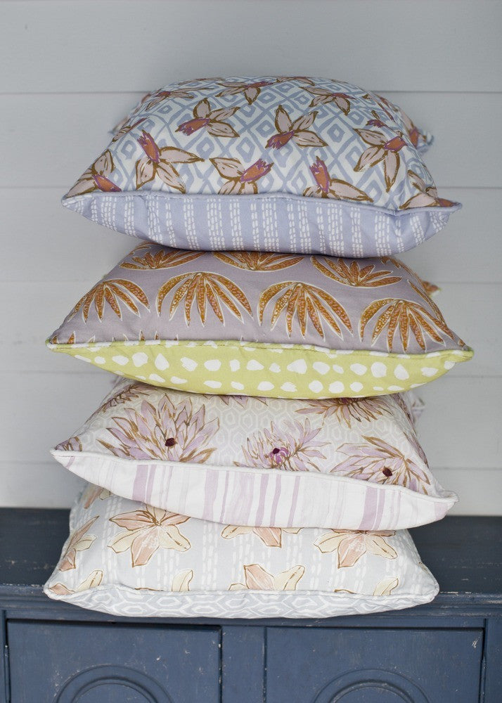LILIES & HEXAGON PILLOW